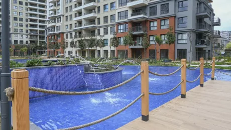 Бейликдюзю, 3-к, 121 м², 2 спальни, с американской кухней