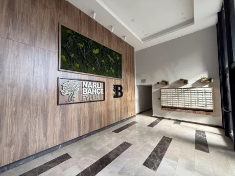 Современный и просторный дизайн лобби жилого комплекса